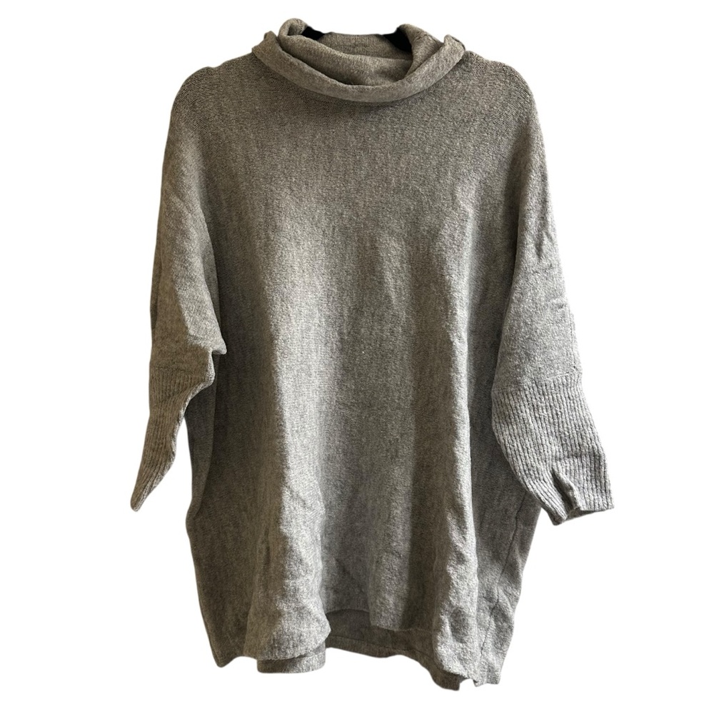 Cozy Heather Gray Cowl Neck Sweater for Women